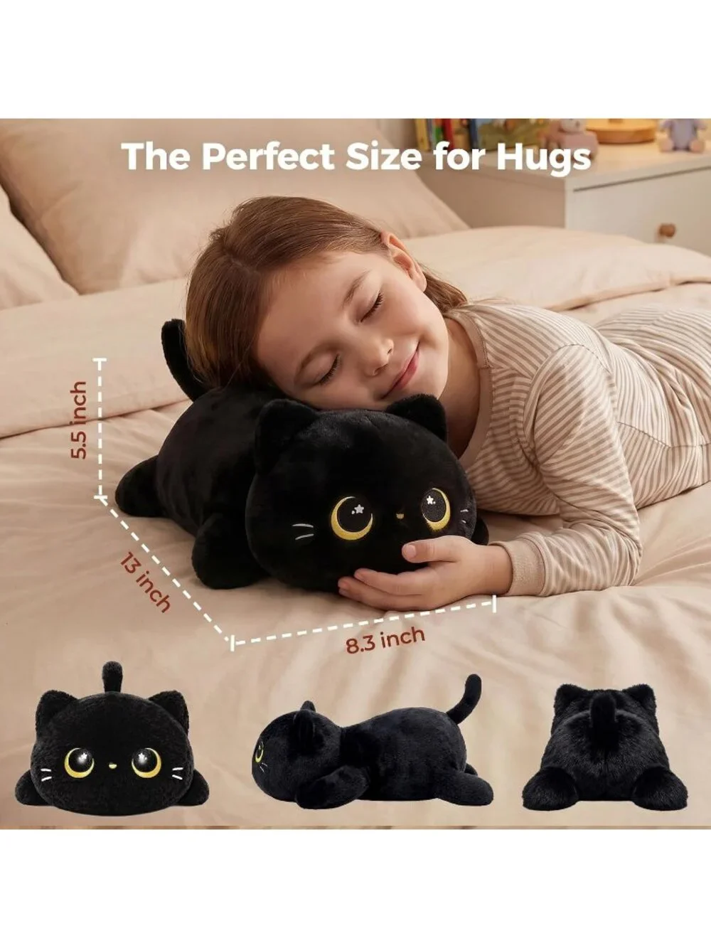 Black Cat Plush Pillow 13